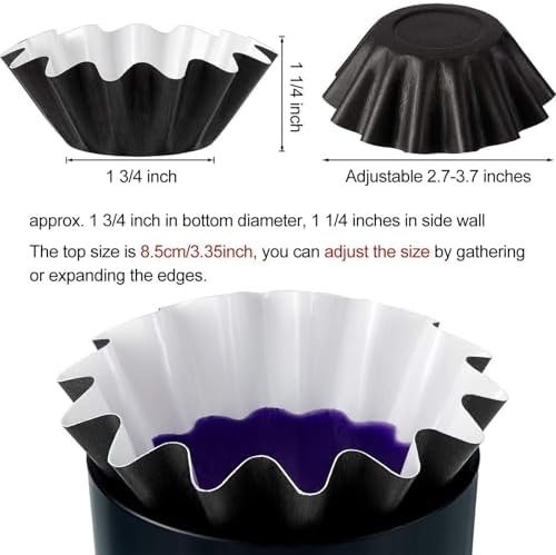 Boao Reusable Wax Melt Liners 25 Pieces Black