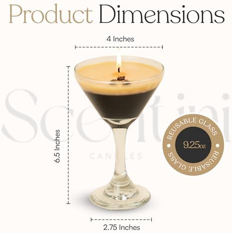 Espresso Martini Candle - 925oz Glass Coffee Scent