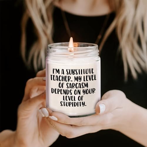 Inspirational Quotes Jar Candle for Substitute Teachers
