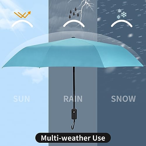Yoobure Windproof Travel Umbrella - Automatic UV Protection Lightweight Portable 2 Person Shade
