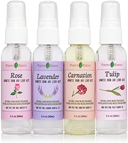 Positive Essence Linen Room Spray Floral Gift Set 4-Pack 1