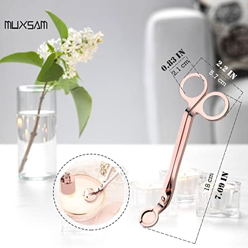 MUXSAM Rose Gold Candle Wick Trimmer Set 1