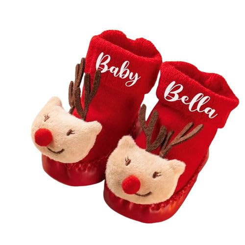Personalized Baby Christmas Socks with 3D Santa Design 1