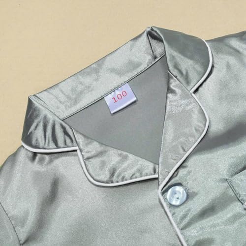 Cute Kids Satin Pajama Set for 1-3T Boys Girls
