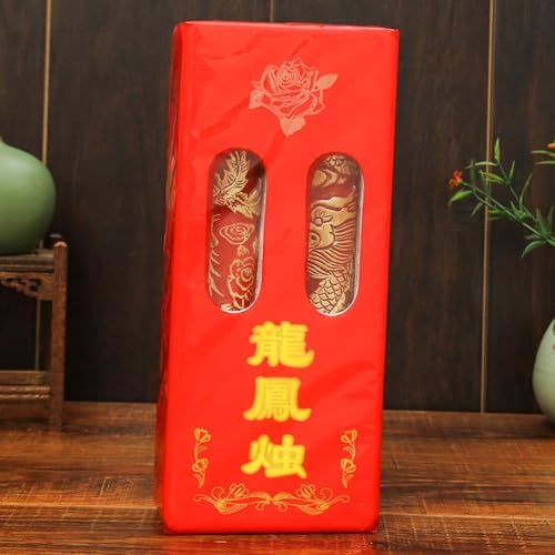 Ciieeo Dragon and Phoenix Wedding Candle Menorah Ornament