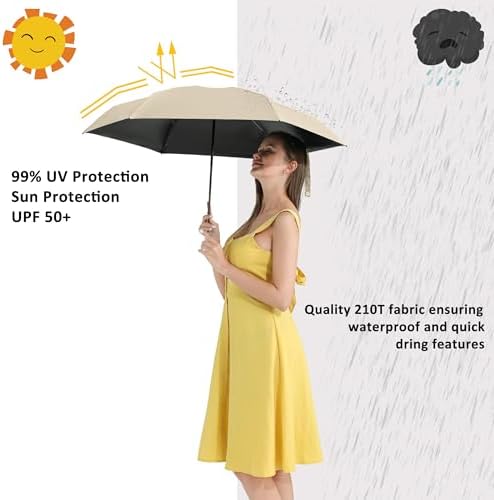 BAODINI Compact UV Sun Umbrella for Women Kids and Men