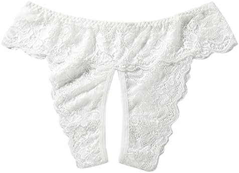Womens High Waist Floral Lace G-String Brief With Full Coverage