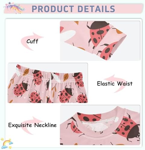 WIFIU Soft Cotton Pajama Set for Girls 18M-8Y