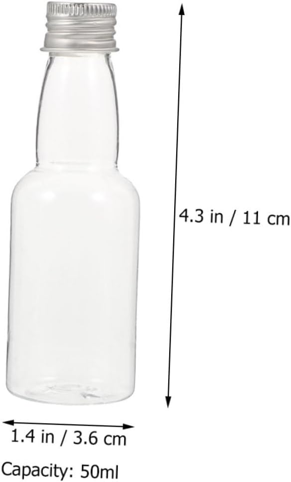 FUNOMOCYA 25pcs Multi-Functional Plastic Juice Bottles with Caps