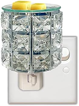 MeplLivs Plug-in Crystal Wax Melt Warmer - Silver