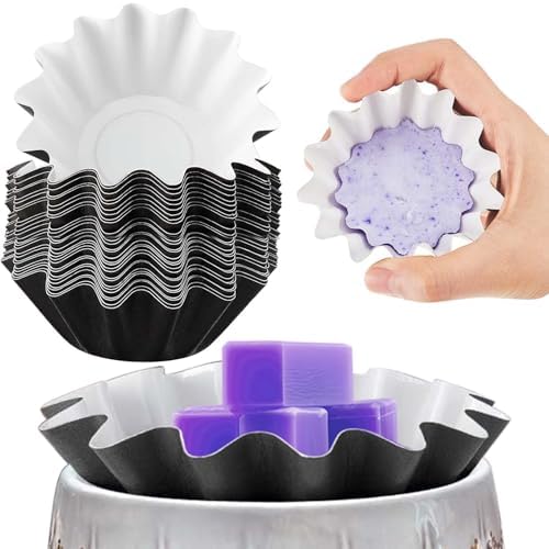 Boao Reusable Wax Melt Liners 25 Pieces Black