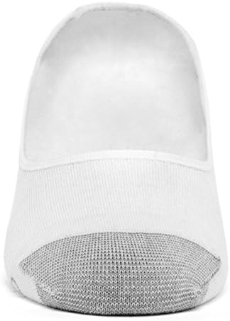 Galiva Mens Cotton Lightweight No Show Socks - 3 Pairs Medium White