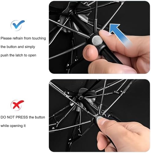 GAOYAING Small Mini Umbrella with Case 34 Inches Black