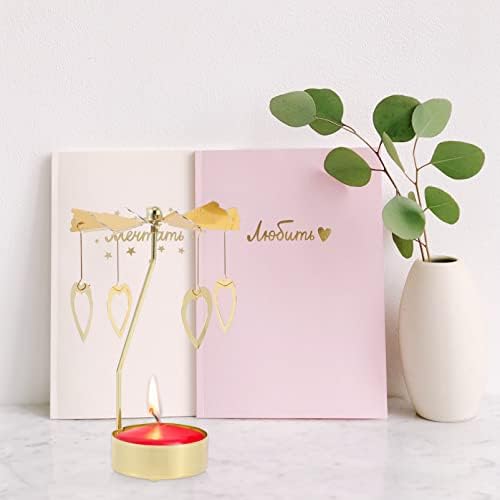 Beaupretty 2pcs Rotating Candlestick Holders Five-Pointed Star Party Decor