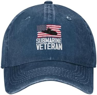 American Flag Submarine Veteran Baseball Cap for Men Women