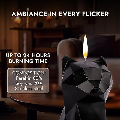 Lidy Cat Candle with Skeleton Love Blanket Bundle - 24 Hr Burn Gift Box