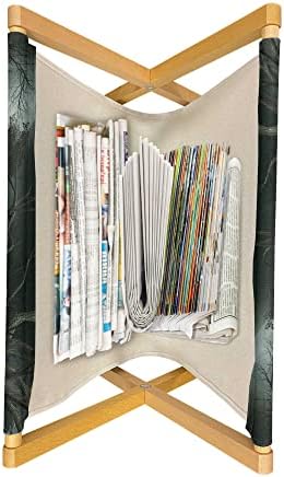 Lunarable Horror House Magazine Holder Gothic Style 22 x 19 Grey