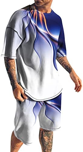 Wuitopue Summer 2-Piece Sweatsuit for Men