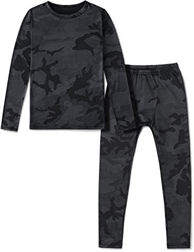 TSLA Kids Thermal Underwear Set Soft Fleece Long Johns for Winter
