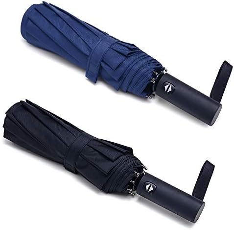 PFFY 2 Pack Travel Umbrella Windproof Auto Open Close Foldable