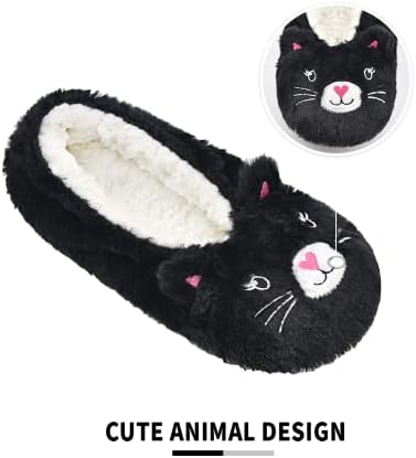Cute Fuzzy Panda Bros Slippers With Non-Slip Grippers
