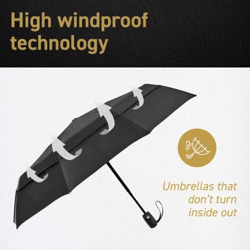 Windproof Travel Umbrella - Lightweight Compact for Men Women