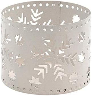 Klun White Snowflake Christmas Candle Holder