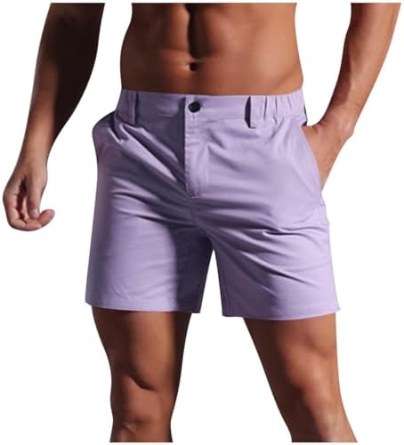 Xiaojmake Mens 5 Inch Inseam Cotton Work Dress Shorts