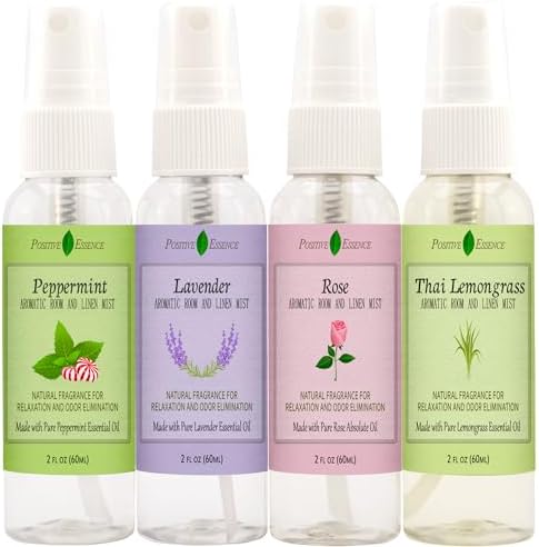 Positive Essence Linen Room Spray Gift Set 4-Pack