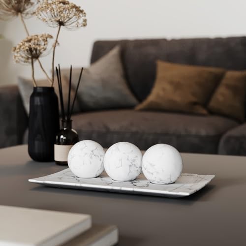 Creative Scents Decorative Marble Bowl and Orb Set