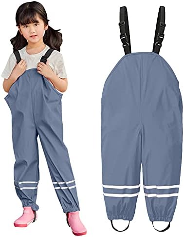Toddler Waterproof Rain Pants with Elastic Waist