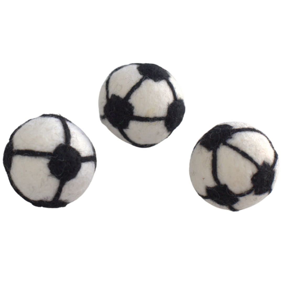 Matthew Mae Soccer Ball Felted Wool Set of 3 or 5
