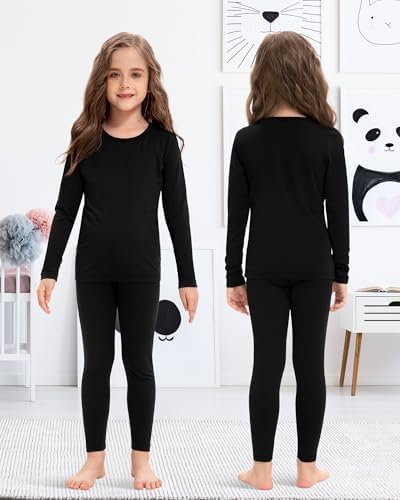 Silkfly 2 Pack Girls Winter Thermal Underwear Set 1