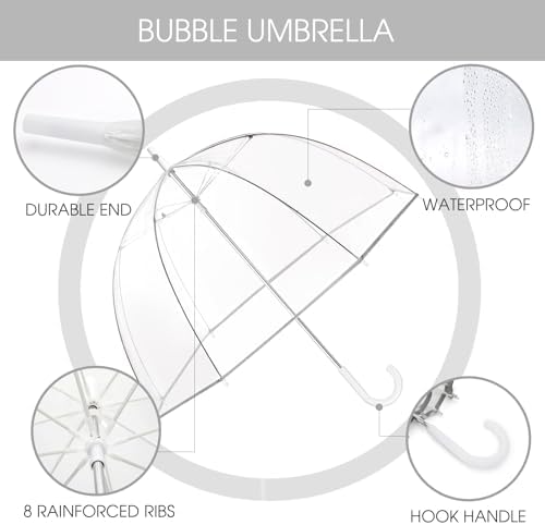52 Inch Clear Bubble Umbrella for Women