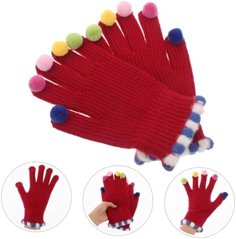 WRITWAA Warm Winter Knit Gloves for Boys Girls