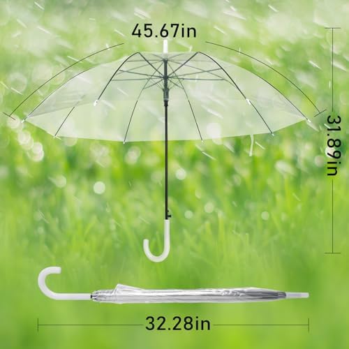 14 Pack Clear Wedding Umbrellas for Bride Groom Photography