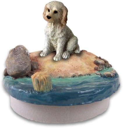 Conversation Concepts Miniature Labradoodle Cream Candle Topper A Day on the Beach 1