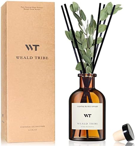 WEALD TRIBE Reed Diffuser Set with Dried Flowers and Essential Oils