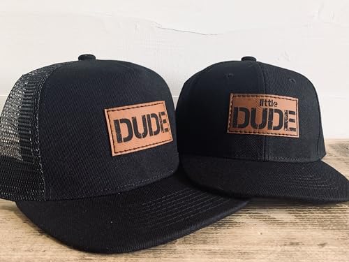 Handmade Dad Son Matching Snapback Caps Set