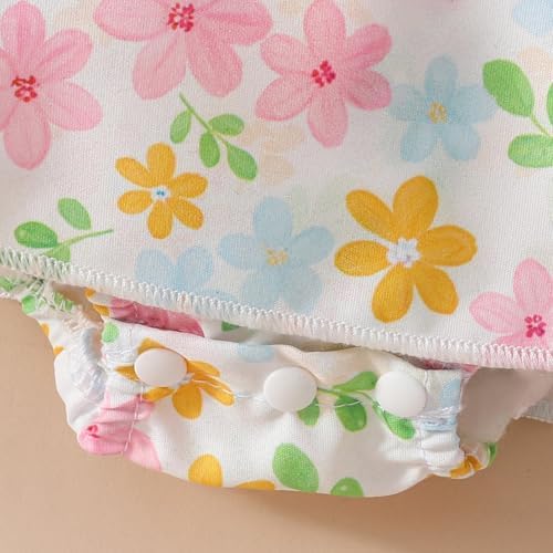 Newborn Baby Girls Cotton Romper with Headband Set 0-18M