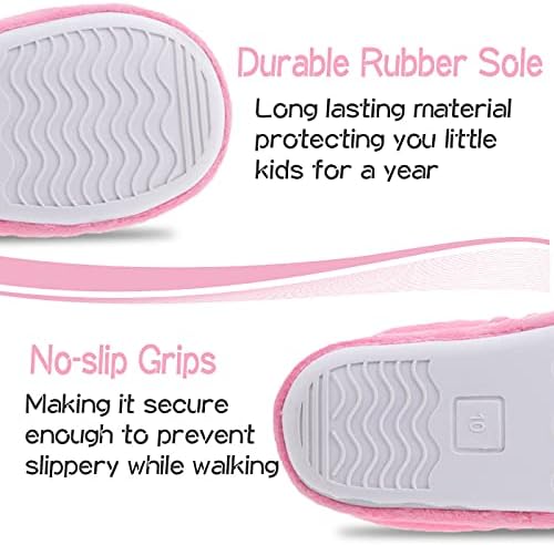 MIXIN Cute Kids Slippers with Memory Foam and Rubber Sole
