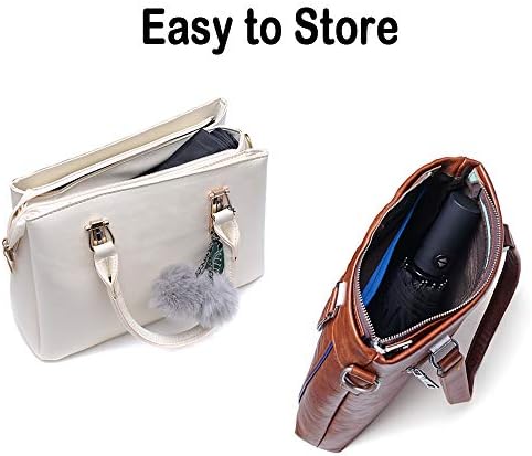 PFFY 2 Pack Travel Umbrella Windproof Auto Open Close Foldable
