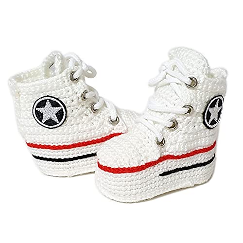 Handmade Toddler Crochet Canvas Sneakers with Personalized Design