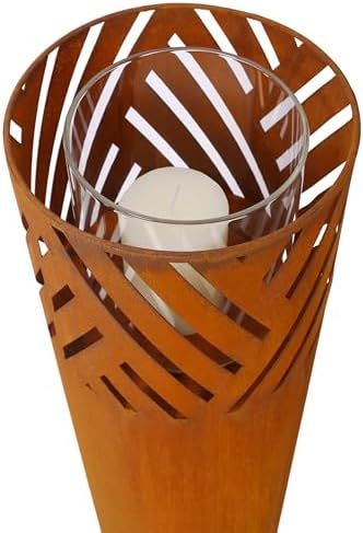 Strawberry Fairy 2-Pack Decorative Rust Lantern Columns