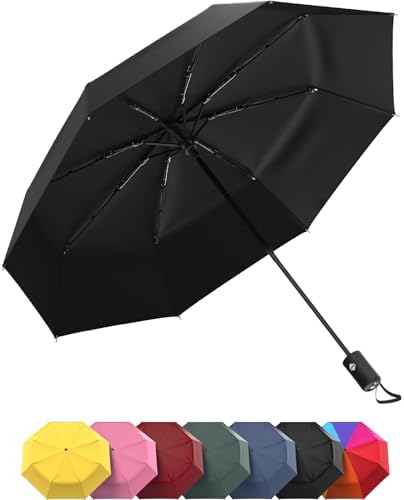 Rain-Mate Windproof Travel Umbrella - Auto Open Close Compact