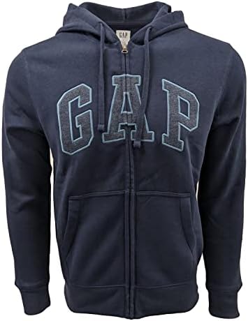 GAP Mens Full Zip Fleece Logo Hoodie