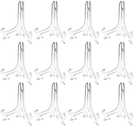 Super Z Outlet Clear Plastic Easels Display Stand 85 Inch 12 Pack