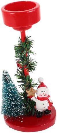 Gatuida Resin Snowman Candle Holders for Holiday Decor