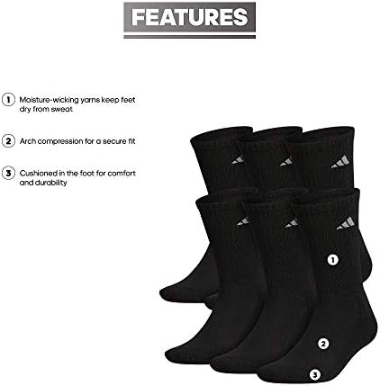 adidas Mens 6-Pack Cushioned Crew Socks 1
