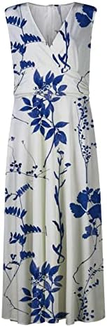 Womens Summer Maxi Dress Floral Print A Line Swing